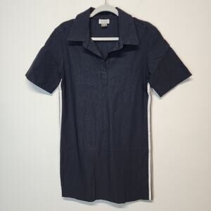 Jack & Jo Collared Dress Womens Medium Blue Stretch Short Sleeve Tennis Gorp